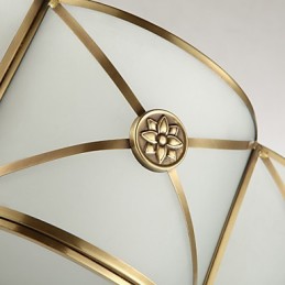 Traditionel klassisk rustik Lodge Messing Metal Flush Mount