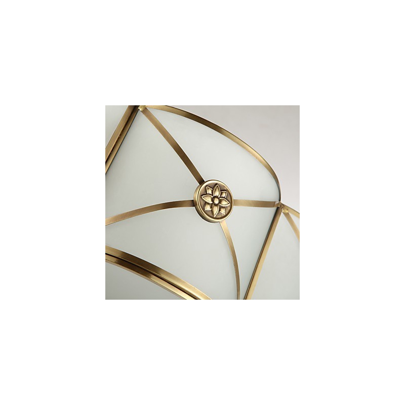Traditionel klassisk rustik Lodge Messing Metal Flush Mount
