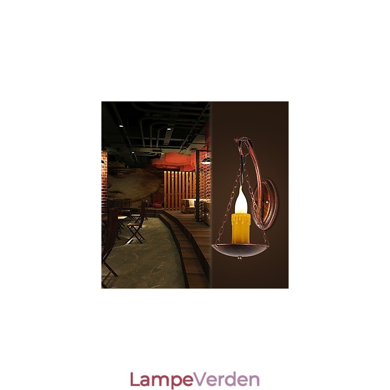 Rustik Lodge maleri funktion til Mini Style Uplight Væglamper Væglampe