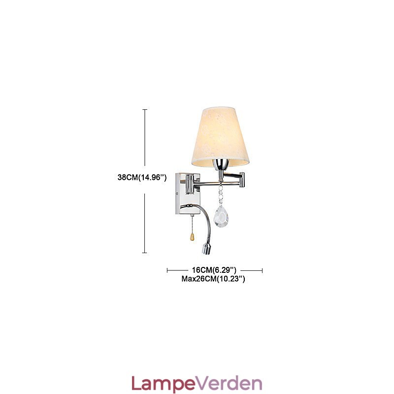 Væglampe til Soveværelse Læselampe Stoflampe