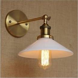 Moderne moderne Country Retro Antik Messing Funktion til Mini Style Ambient Vægbelysning