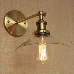 Moderne moderne Country Retro Antik Messing Funktion til Mini Style Ambient Vægbelysning