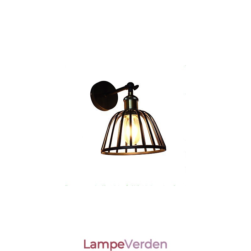 Lysmalet Stål Væglampe Stum Sort Amerikansk Kaffe Dekoration Retro Væglys Lyssværd Lampe På Væg