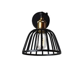 Lysmalet Stål Væglampe Stum Sort Amerikansk Kaffe Dekoration Retro Væglys Lyssværd Lampe På Væg