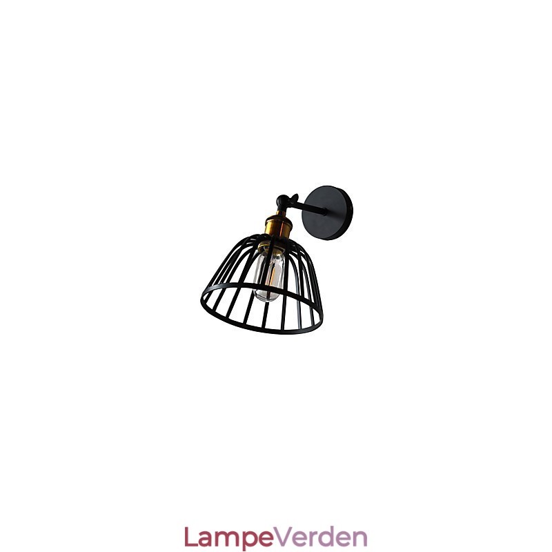 Lysmalet Stål Væglampe Stum Sort Amerikansk Kaffe Dekoration Retro Væglys Lyssværd Lampe På Væg