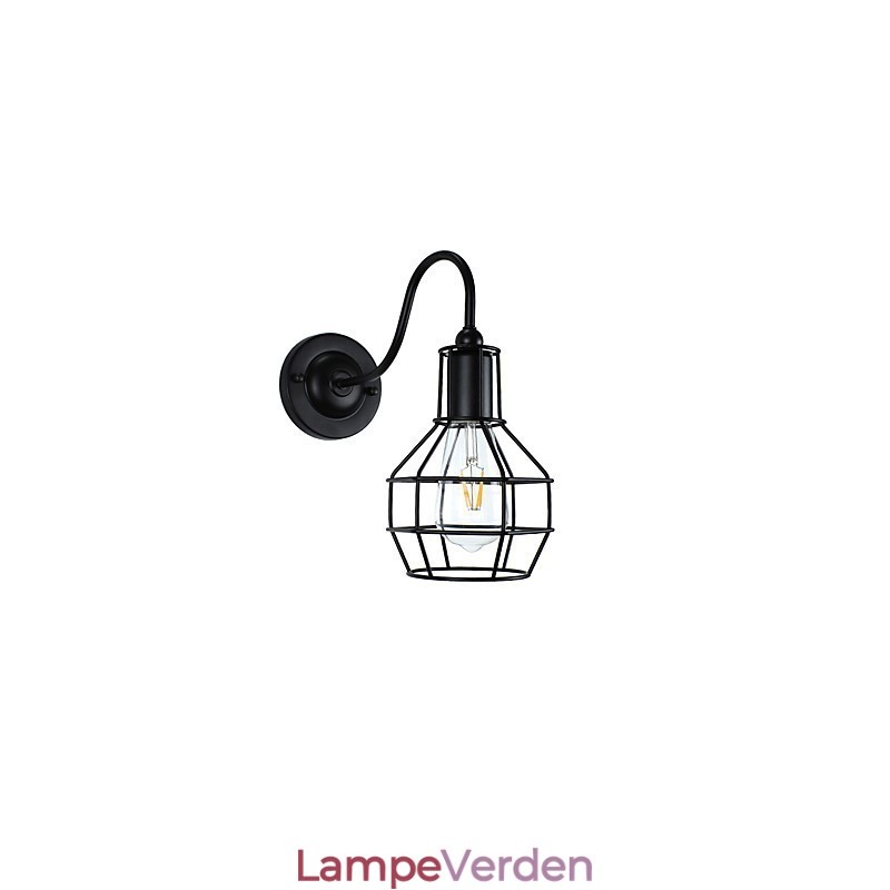 Væglampe Væglamper Vægjern Væglampe Stum Sort Lyssværd Lampe På Væg