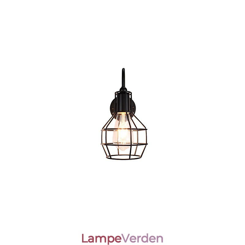Væglampe Væglamper Vægjern Væglampe Stum Sort Lyssværd Lampe På Væg