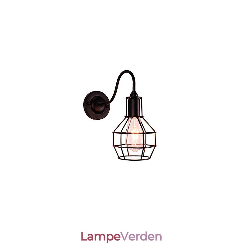 Væglampe Væglamper Vægjern Væglampe Stum Sort Lyssværd Lampe På Væg