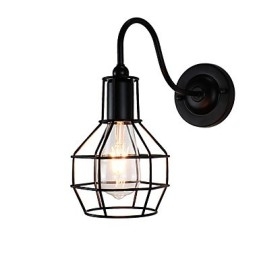 Væglampe Væglamper Vægjern Væglampe Stum Sort Lyssværd Lampe På Væg