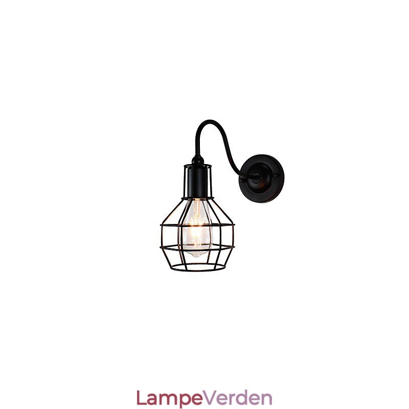 Væglampe Væglamper Vægjern Væglampe Stum Sort Lyssværd Lampe På Væg