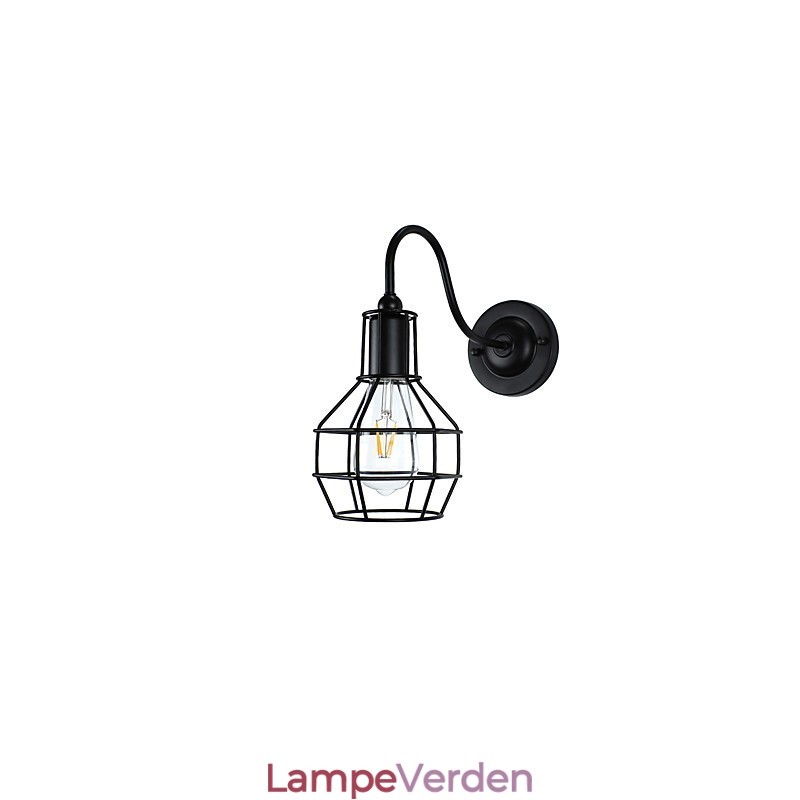 Væglampe Væglamper Vægjern Væglampe Stum Sort Lyssværd Lampe På Væg