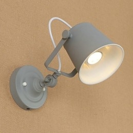 Country Retro Painting Feature Justerbar til Swing Arm Øjenbeskyttelse Downlight Væglamper Væglampe