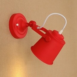 Country Retro Painting Feature Justerbar til Swing Arm Øjenbeskyttelse Downlight Væglamper Væglampe