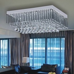 Kunstnerisk loftslampe i krystalperledesign