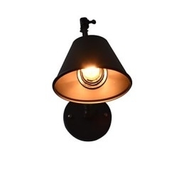 Væglampe Væglamper Vægjern Væglampe Stum Sort Lyssværd Lampe På Væg