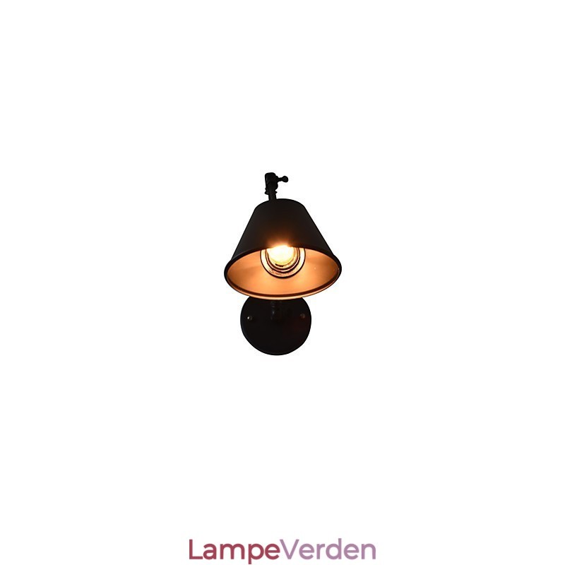 Væglampe Væglamper Vægjern Væglampe Stum Sort Lyssværd Lampe På Væg