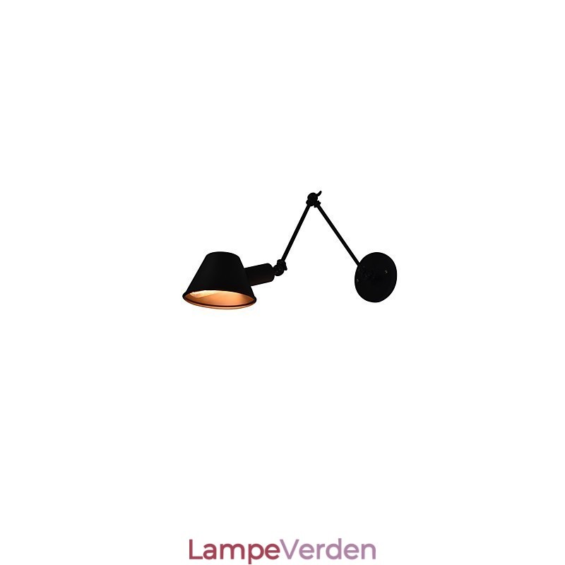 Væglampe Væglamper Vægjern Væglampe Stum Sort Lyssværd Lampe På Væg