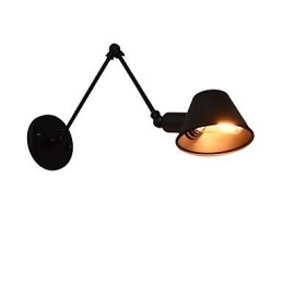 Væglampe Væglamper Vægjern Væglampe Stum Sort Lyssværd Lampe På Væg