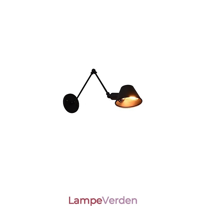 Væglampe Væglamper Vægjern Væglampe Stum Sort Lyssværd Lampe På Væg
