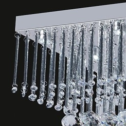 Kunstnerisk loftslampe i krystalperledesign