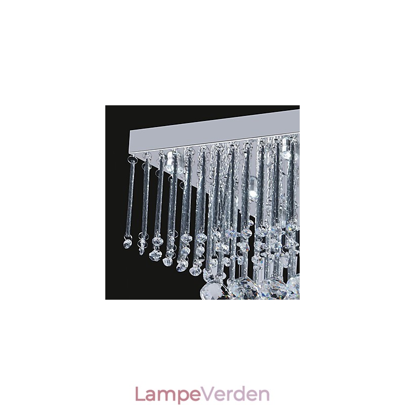 Kunstnerisk loftslampe i krystalperledesign