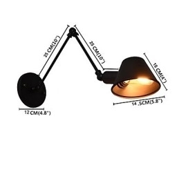 Væglampe Væglamper Vægjern Væglampe Stum Sort Lyssværd Lampe På Væg