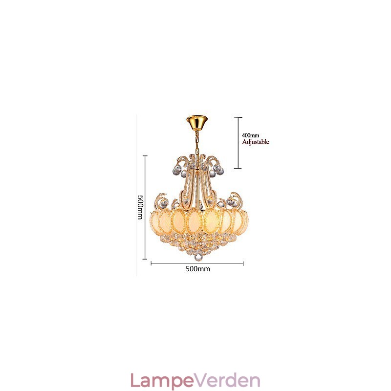 Moderne luksus lysekrone Crystal Pendel Diameter 50CM Indeholder 8 pærer