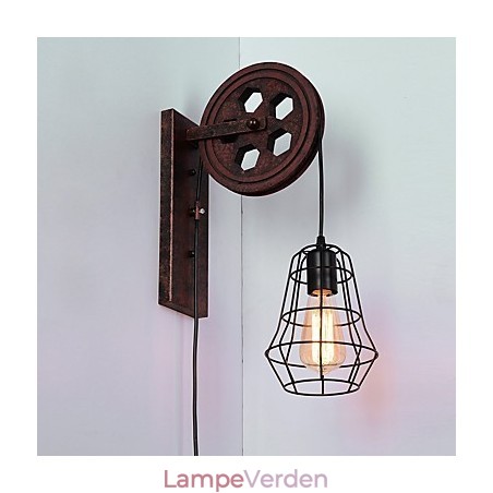 Industriel Retro Iron Væglampe Creative Personality Lift Pulley Væglampe Industriel Retro Iron Væglampe Creative Personality Lift Pulley Væglampe