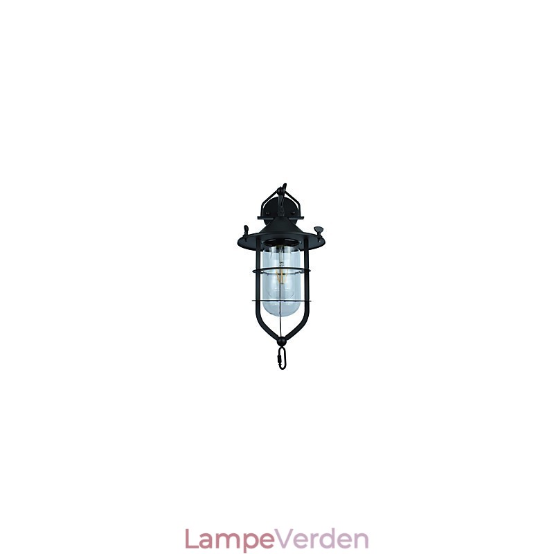 Lysmalet Stål Væglampe Stum Sort Amerikansk Kaffe Dekoration Retro Væglys Lyssværd Lampe På Væg