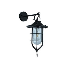 Lysmalet Stål Væglampe Stum Sort Amerikansk Kaffe Dekoration Retro Væglys Lyssværd Lampe På Væg
