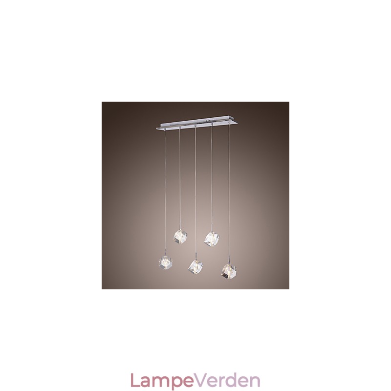 Moderne moderne ø-krystal krom pendel