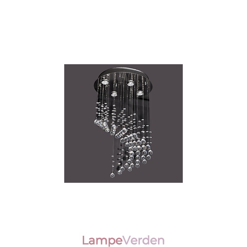 Moderne moderne krystal krom metal flush Mount