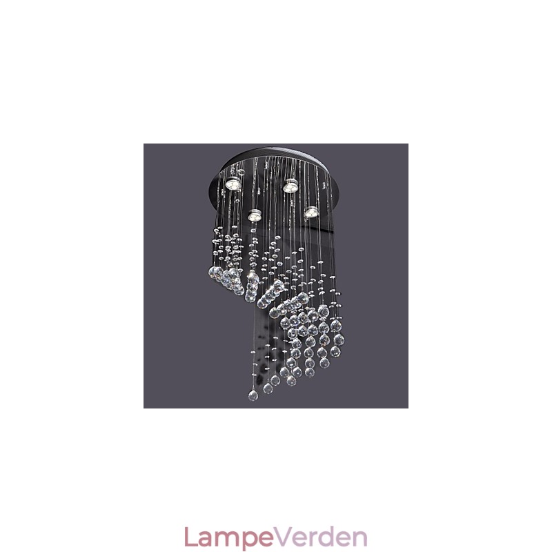 Moderne moderne krystal krom metal flush Mount