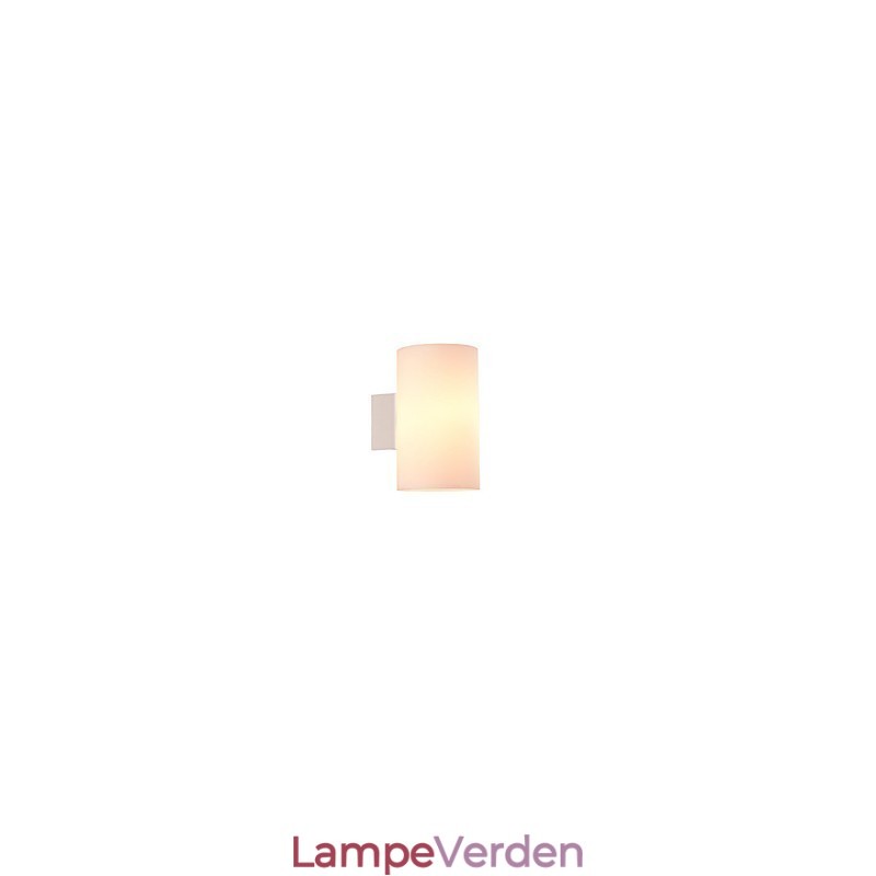 Glasvæglampe til metalfod og glasskærm til soveværelseslys