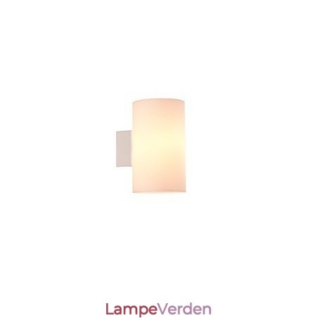 Glasvæglampe til metalfod og glasskærm til soveværelseslys