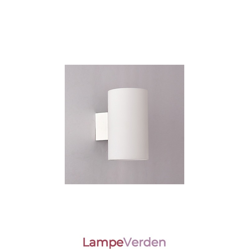 Glasvæglampe til metalfod og glasskærm til soveværelseslys