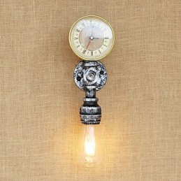 Enkel Country Retro Painting Funktion til Mini Style Ambient Light Wall Sconces Wall Light