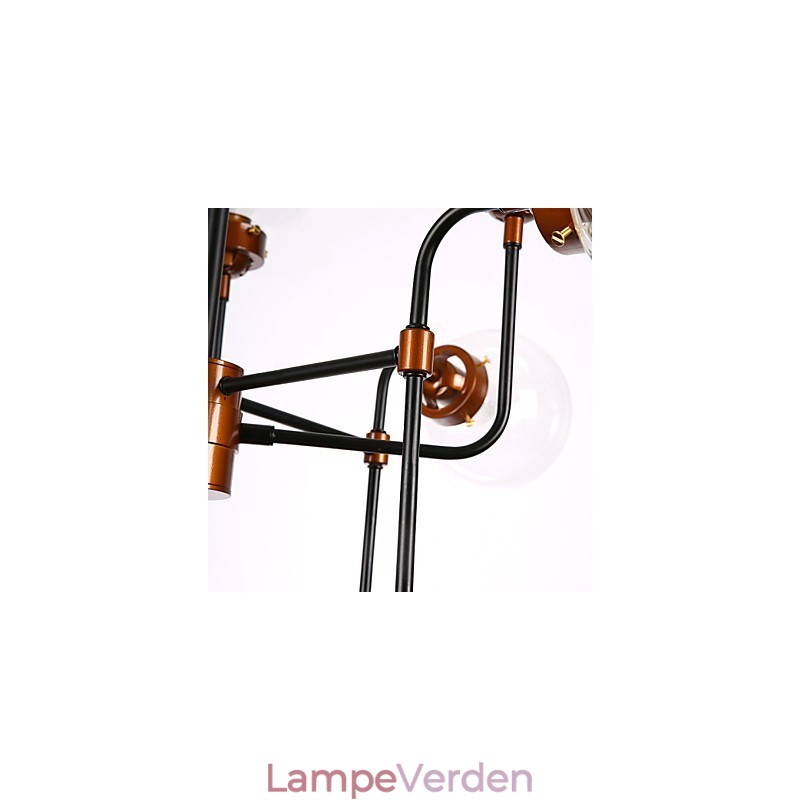 Moderne Kreativ Smedejernslysekrone Genopretter gamle måder Glaskugle Molecular Magic Beans Droplight