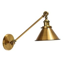 Vintage metal væglampemonteret retro industriel væglampeskærm Justerbar natbelysningsarmaturer
