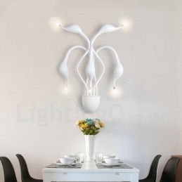 Swan Head Modern Contemporary Multi Colors Ambient Light Wall Sconces Wall Light