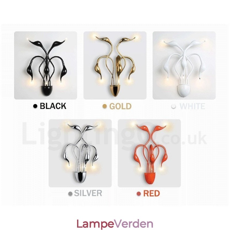 Swan Head Modern Contemporary Multi Colors Ambient Light Wall Sconces Wall Light