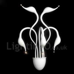 Swan Head Modern Contemporary Multi Colors Ambient Light Wall Sconces Wall Light