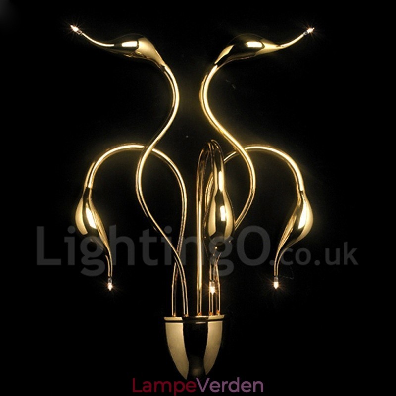 Swan Head Modern Contemporary Multi Colors Ambient Light Wall Sconces Wall Light