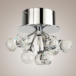 Moderne moderne krystal Mini-stil Chrome Metal Flush Mount