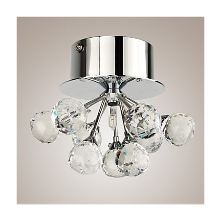 Moderne moderne krystal Mini-stil Chrome Metal Flush Mount Moderne moderne krystal Mini-stil Chrome Metal Flush Mount
