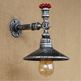 Rustik Lodge Maleri funktion til Ambient Light Wall Sconces Wall Light Silver
