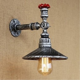 Rustik Lodge Maleri funktion til Ambient Light Wall Sconces Wall Light Silver