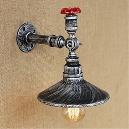 Rustik Lodge Maleri funktion til Ambient Light Wall Sconces Wall Light Silver