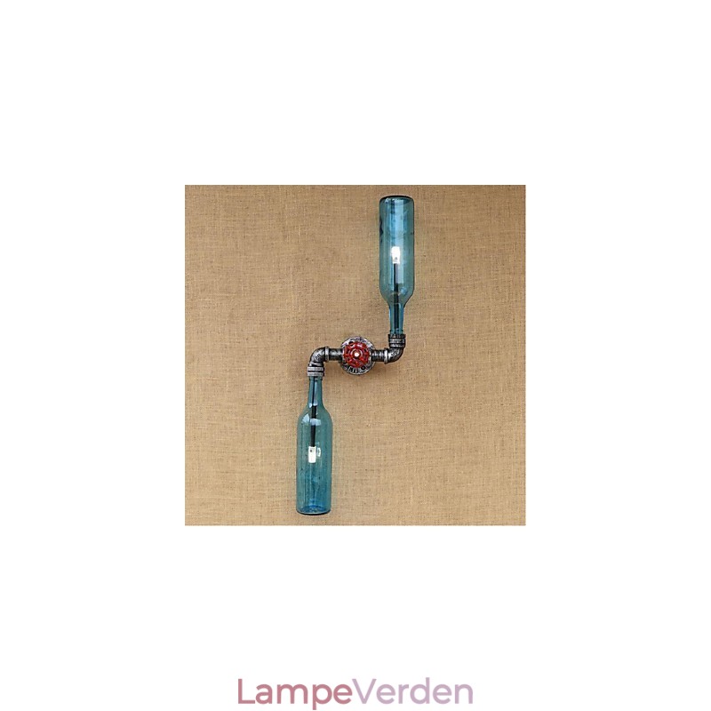 Rustik Lodge Messing Funktion til Ambient Light Wall Sconces Wall Light Blue