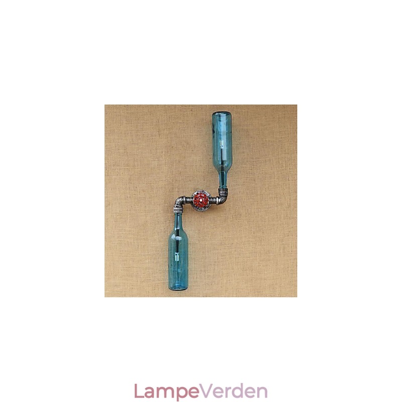 Rustik Lodge Messing Funktion til Ambient Light Wall Sconces Wall Light Blue